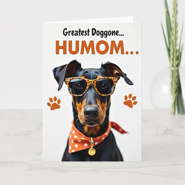 Cool Dog Mom Mothers Day Card (Front)