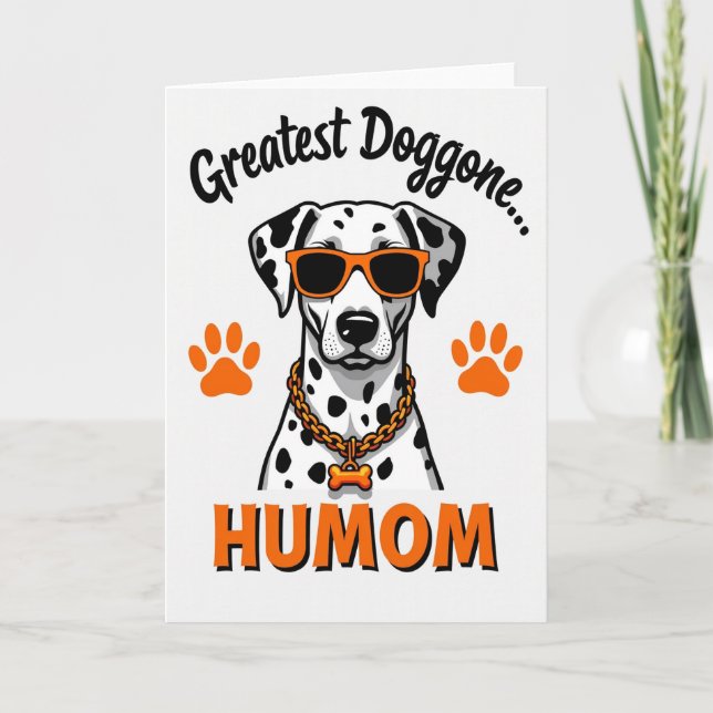 Cool Dog Moms Day Art Card (Front)