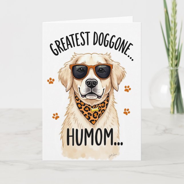 Cool Dog Mothers Day Art Card (Front)