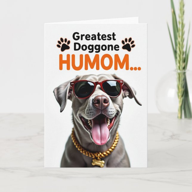 Cool Dog Mothers Day Best Wishes Card (Front)