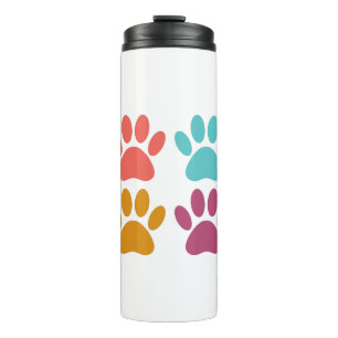 Cool Dog Paw Prints Thermal Tumbler