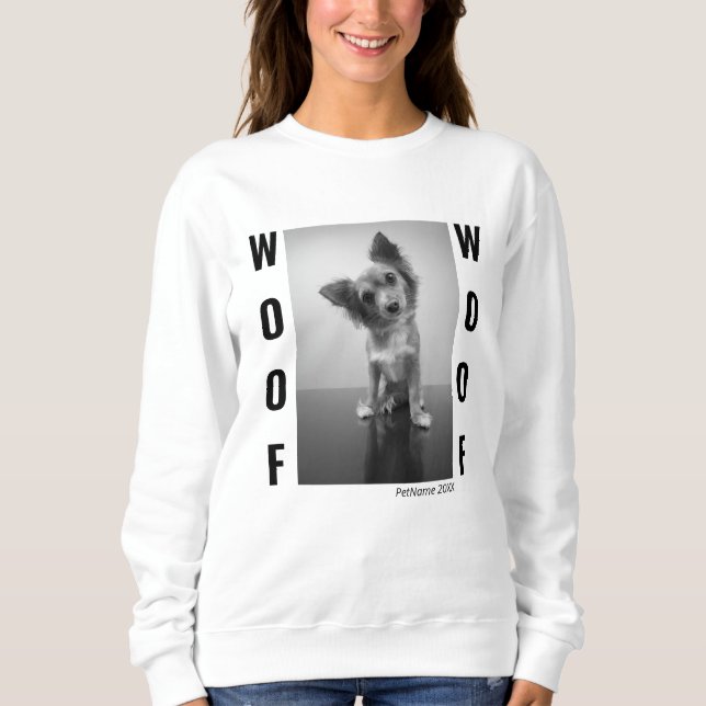 Cool Dog Photo Personalized Womens Sweatshirt (Front)