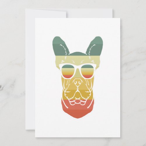 Cool Dog Retro Vintage Frenchies Lover Gifts Holiday Card