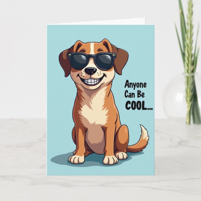 Cool Dog Shades Birthday Card (Front)