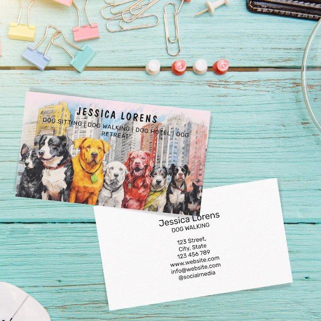 Cool Dog Sitter, Pet Groomer, Veterinarian, Puppy  Business Card (Creator Uploaded)