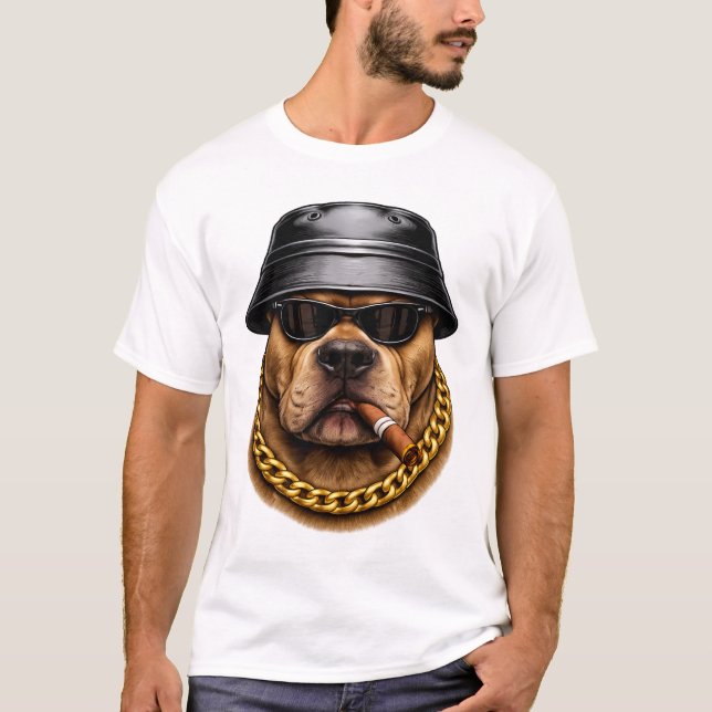 Cool Dog Streetwear T-Shirt – Urban Style Design (Front)