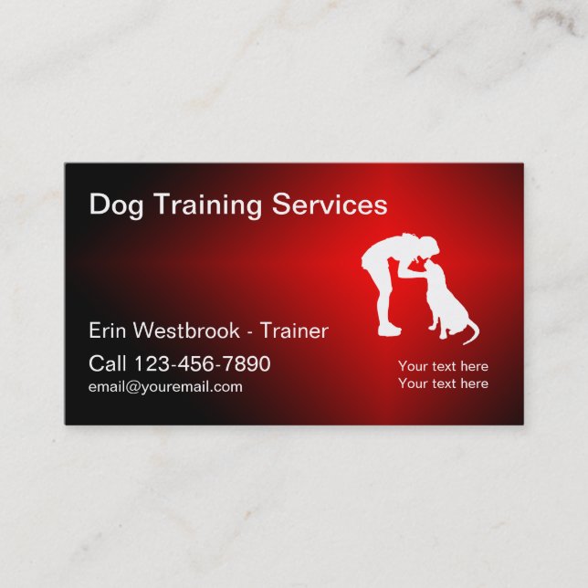 Cool Dog Training Business Cards (Front)