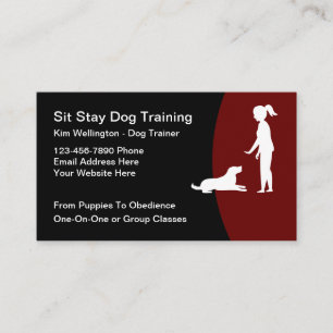 Cool Dog Training Modern Business Cards