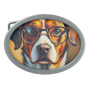 Cool Dog with Sunglasses Belt Buckle