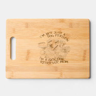 Cool dog with sunglasses sipping drink engraved cutting board