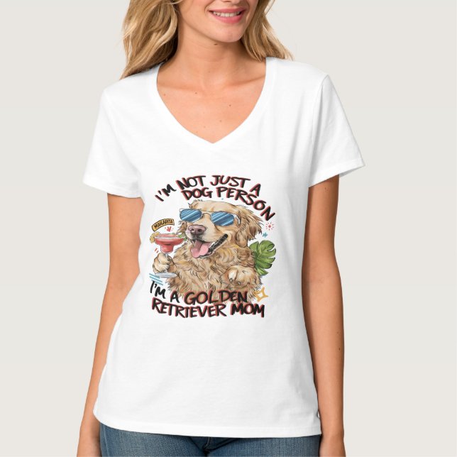 Cool dog with sunglasses sipping drink T-Shirt (Front)