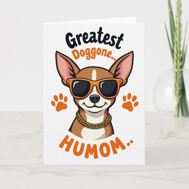 Cool Doggone Humom Vector Card (Front)