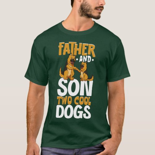 Cool dogs father and son T_Shirt