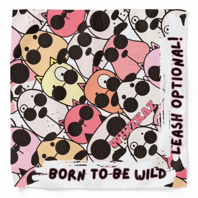 Cool Dogs in Sunglasses Design Bandana (Front)