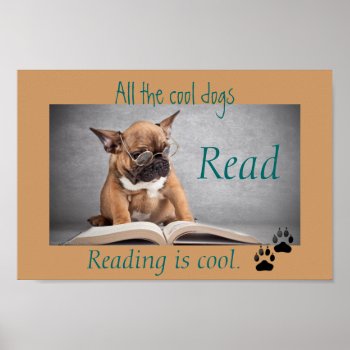 Cool Dogs Read Literacy Poster by schoolpsychdesigns at Zazzle