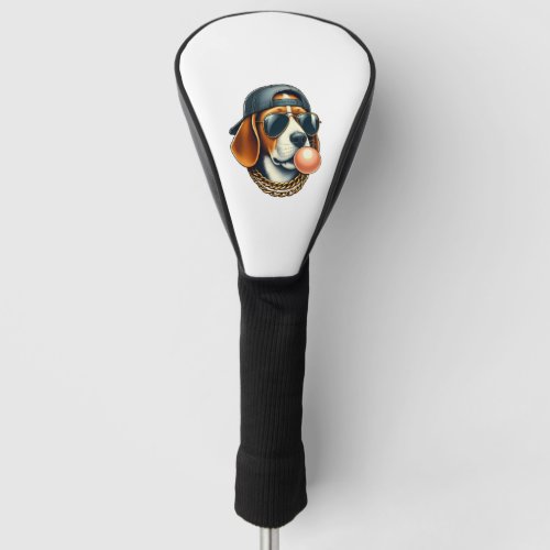 Cool Dogzz a cool beagle with sunglasses and a cap Golf Head Cover
