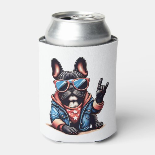 Cool Dogzz a cool French bulldog with sunglasses C Can Cooler