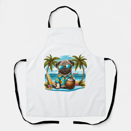 Cool Dogzz a cool pug with sunglasses Classic T_Sh Apron