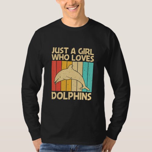Cool Dolphin For Girls Mom Ocean Animal Dolphin  T_Shirt