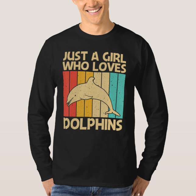 Cool Dolphin For Girls Mom Ocean Animal Dolphin T-Shirt (Front)