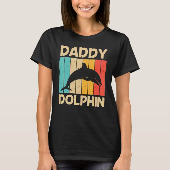 Cool Dolphin For Men Dad Dolphins Beluga Whale Sea T-Shirt (Front)