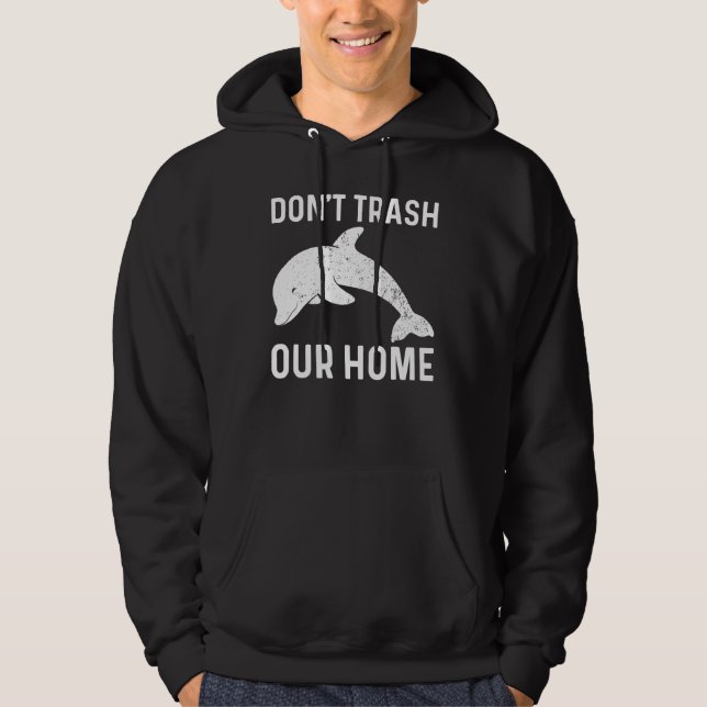 Cool Dolphin For Men Women Bottlenose Dolphin Anim Hoodie (Front)