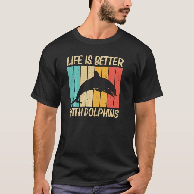 Cool Dolphin For Men Women Dolphins Beluga Whale S T-Shirt (Front)