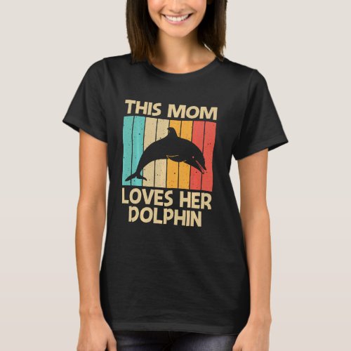Cool Dolphin For Mom Mother Dolphins Beluga Whale  T_Shirt