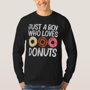 Cool Donut Art For Boys Kids Sugar Glazed Chocolat T-Shirt