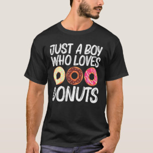 Cool Donut Art For Boys Kids Sugar Glazed Chocolat T-Shirt