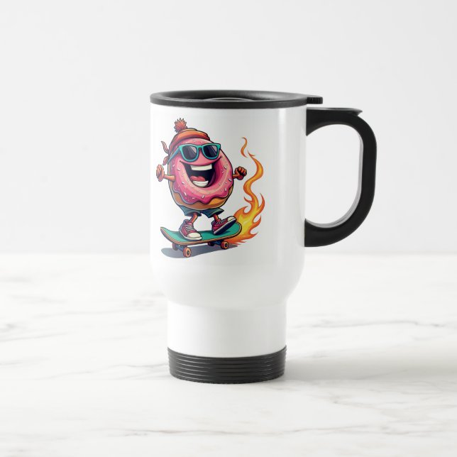 Cool Donut on Fire Mug  (Right)