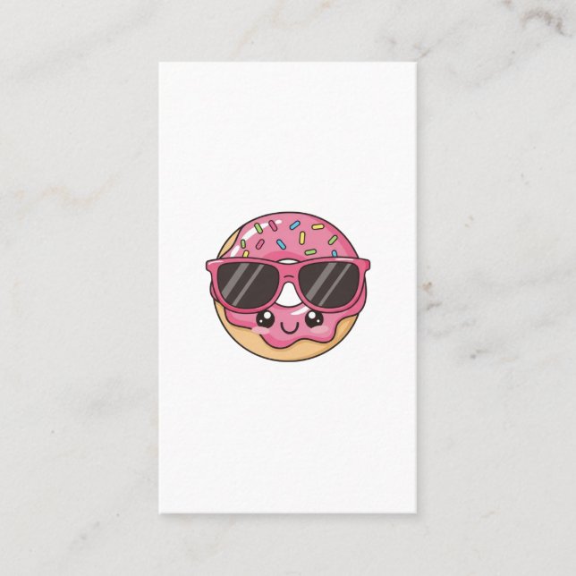 Cool Donut with Sunglasses Business Card (Front)