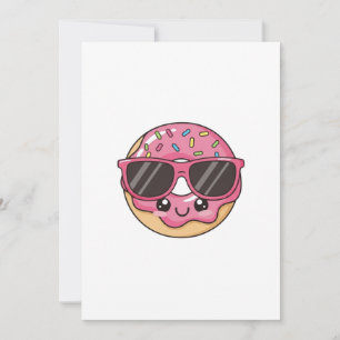 Cool Donut with Sunglasses Invitation