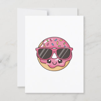 Cool Donut with Sunglasses Postcard