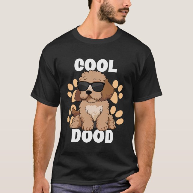 Cool Dood Labradoodle Sunglasses Paw Print for Doo T-Shirt (Front)