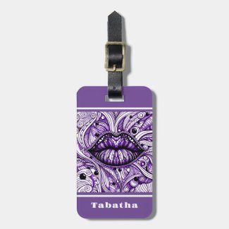 Cool Doodle Art Purple White Black