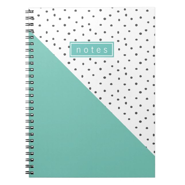 Cool Doodle Color Block Retro 90's Pattern Notebook (Front)