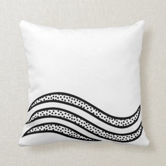 Cool Dotted Waves Throw Pillow