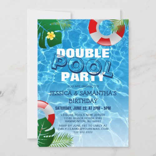 Cool Double Pool Party | Joint Birthday Party