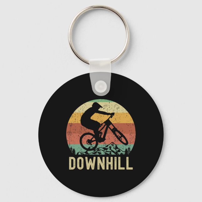 Cool Downhill Jersey, Mountain Biking, Cycling, Mo Keychain (Front)