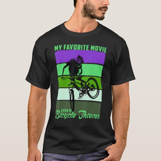 Cool DownHill Mountain Bike Design for Hardcore Cy T-Shirt (Front)