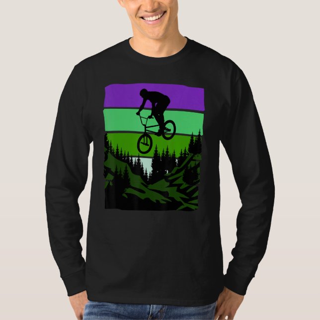 Cool DownHill Mountain Bike Design for Hardcore Cy T-Shirt (Front)