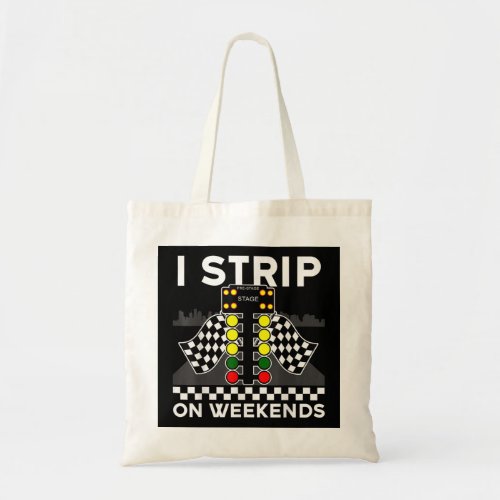 Cool Drag Racing Art Men Women Street Racer Strip  Tote Bag