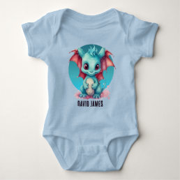 cool dragon add name unisex baby bodysuit