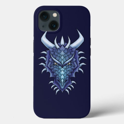 Cool Dragon Art - Purple  Blue Magical Dragon Head iPhone 13 Case