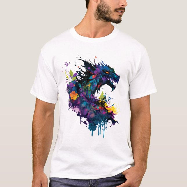 Cool Dragon Art T-Shirt (Front)
