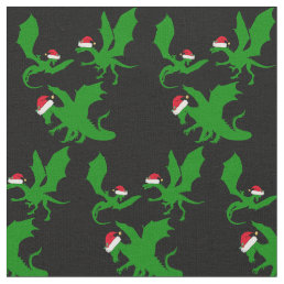 Cool Dragon Christmas Fabric