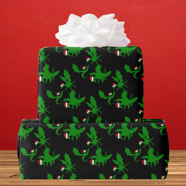 Cool Dragon Christmas Wrapping Paper (Creator Uploaded)