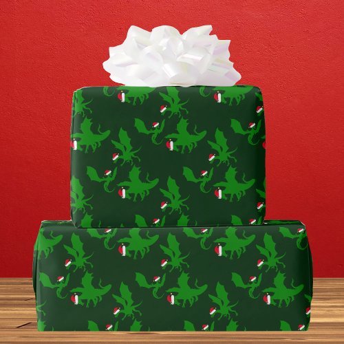 Cool Dragon Christmas Wrapping Paper