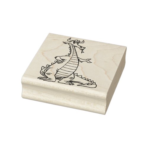 Cool Dragon Rubberstamp Rubber Stamp